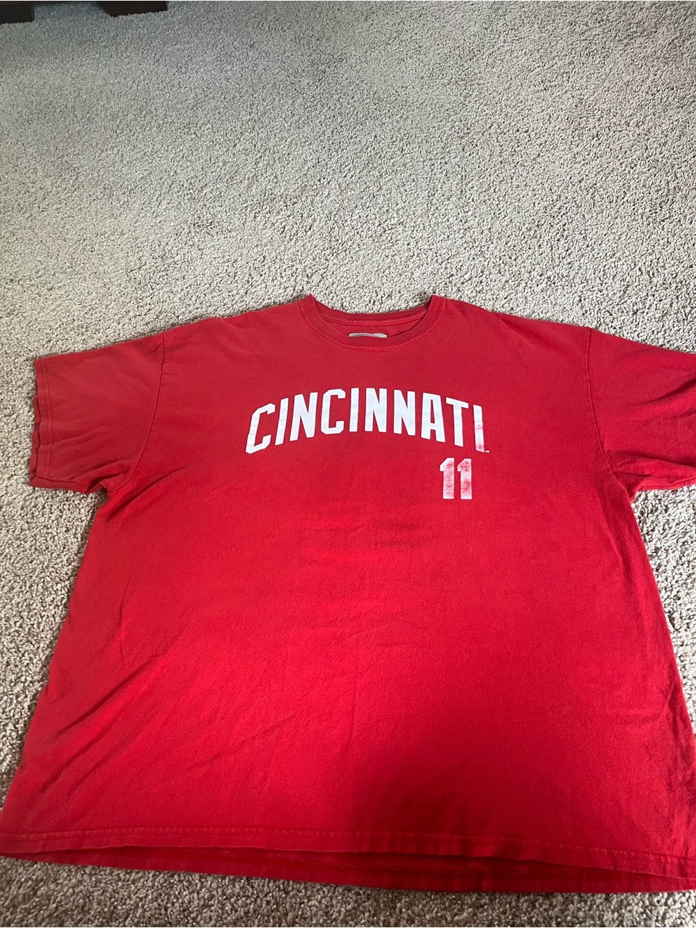 Barry Larkin Vintage Cincinnati Red Short-Sleeve Men's T-Shirt XXL
